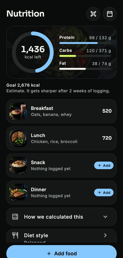 UNBOWD — Calories and macros that follow your training